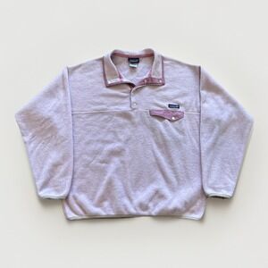 Vintage Patagonia Synchilla Snap-T Pullover Fleece Jacket Mens L Pink Gorpcore